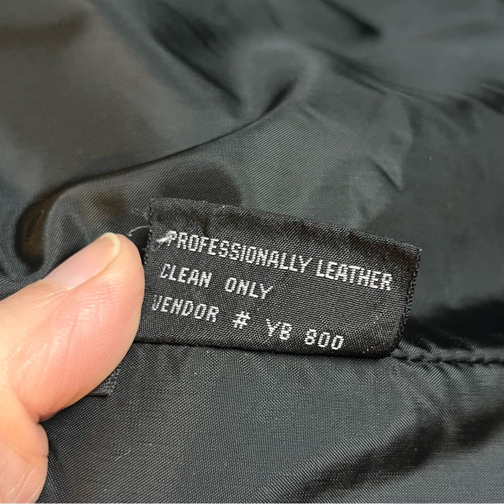 Vintage WINLIT New York Full-Length Black Genuine Leather Trench Coat – Size M - Picture 5 of 14
